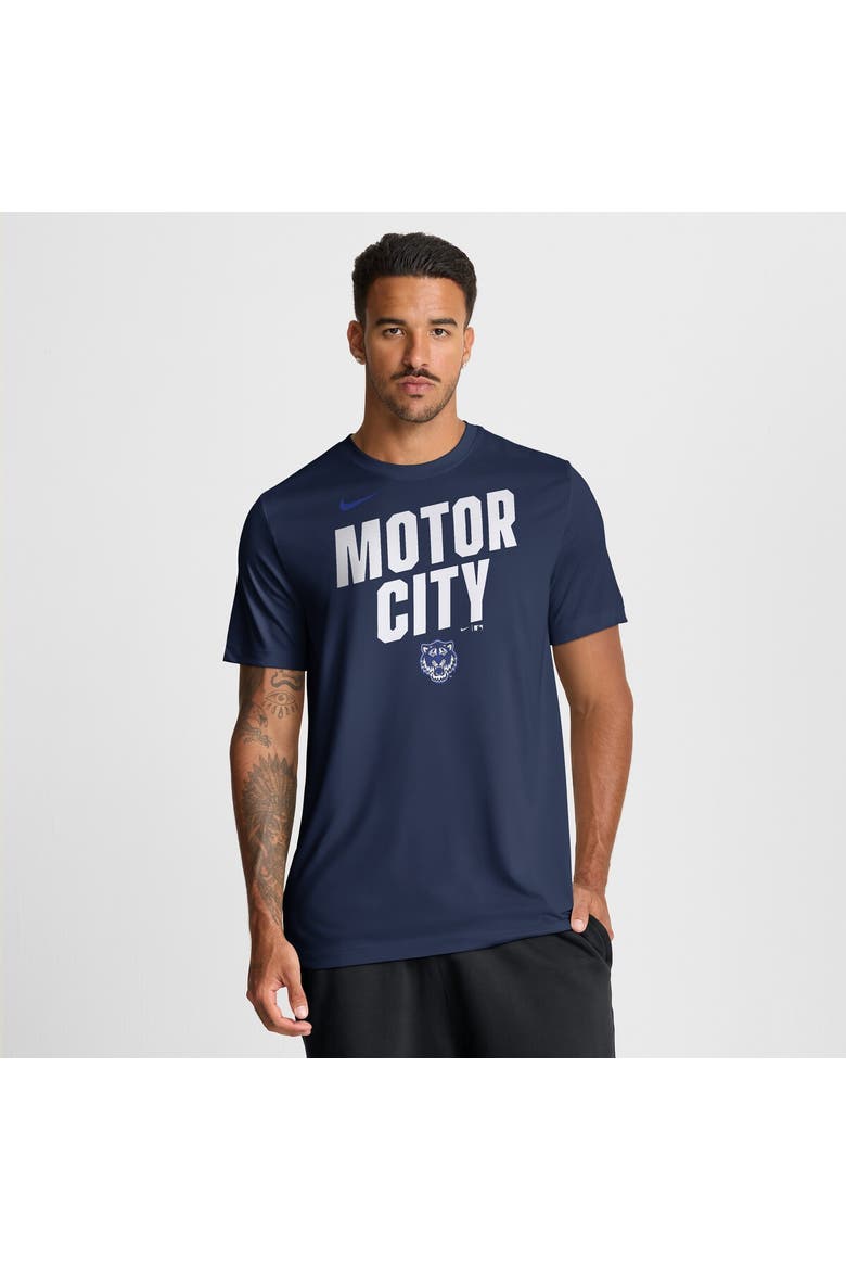 Men's Nike Navy Detroit Tigers City Connect Team Phrase Script Dri-FIT T-Shirt, Main, color, Navy
