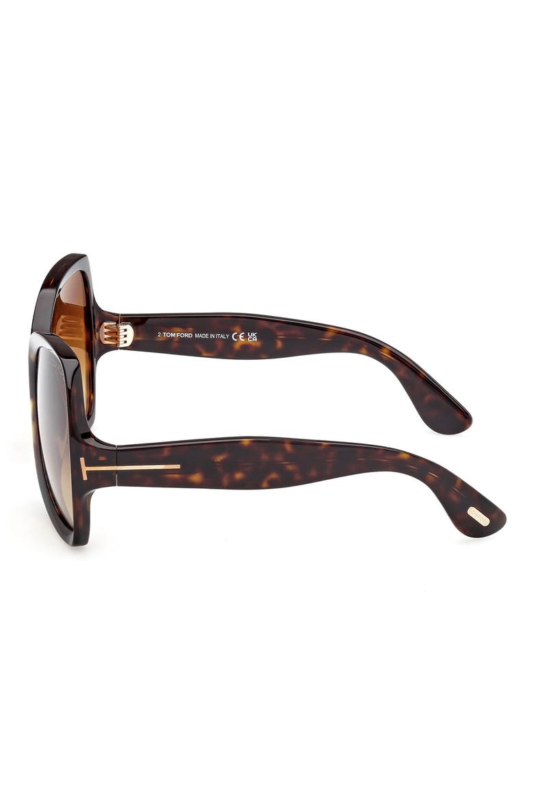 Jerry 60mm Gradient Butterfly Sunglasses, Alternate, color, SHINY HAVANA ECO / BROWN