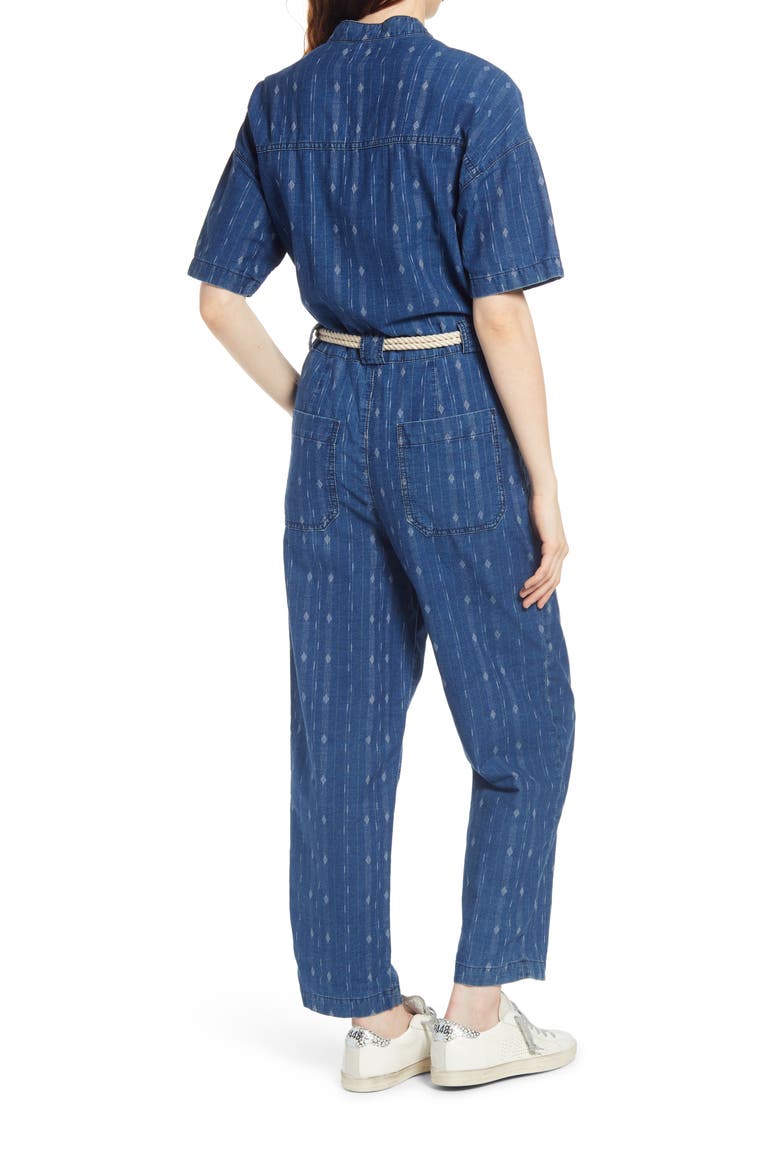 Emery Rope Belt Cotton Jumpsuit, Alternate, color, ATLAS INDIGO