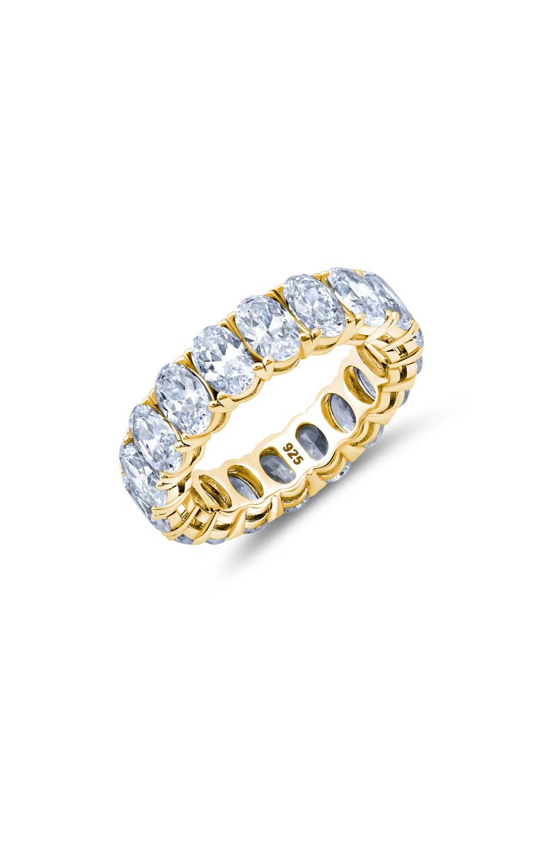 Crislu Oval Cut Eternity Band Ring, Main, color, Gold