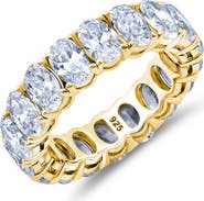 Crislu Oval Cut Eternity Band Ring