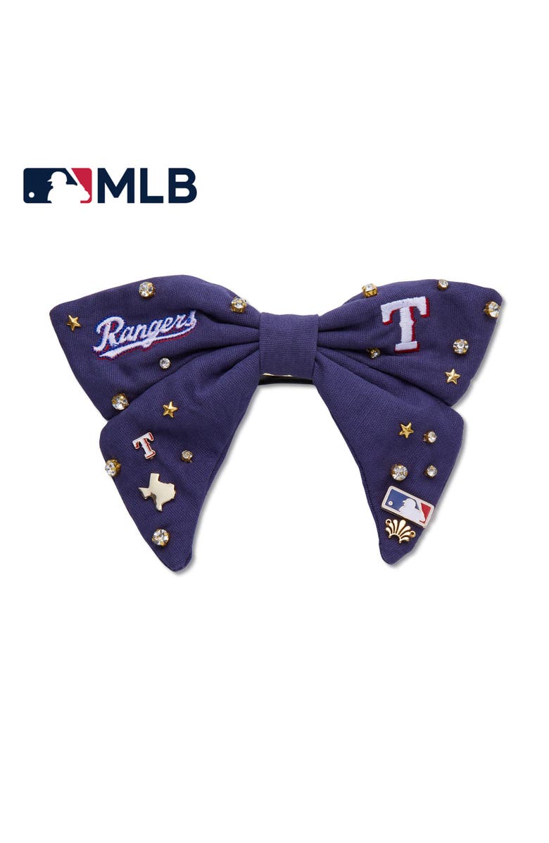 Lele Sadoughi MLB Texas Rangers Bow Barrette, Main, color, Navy 400