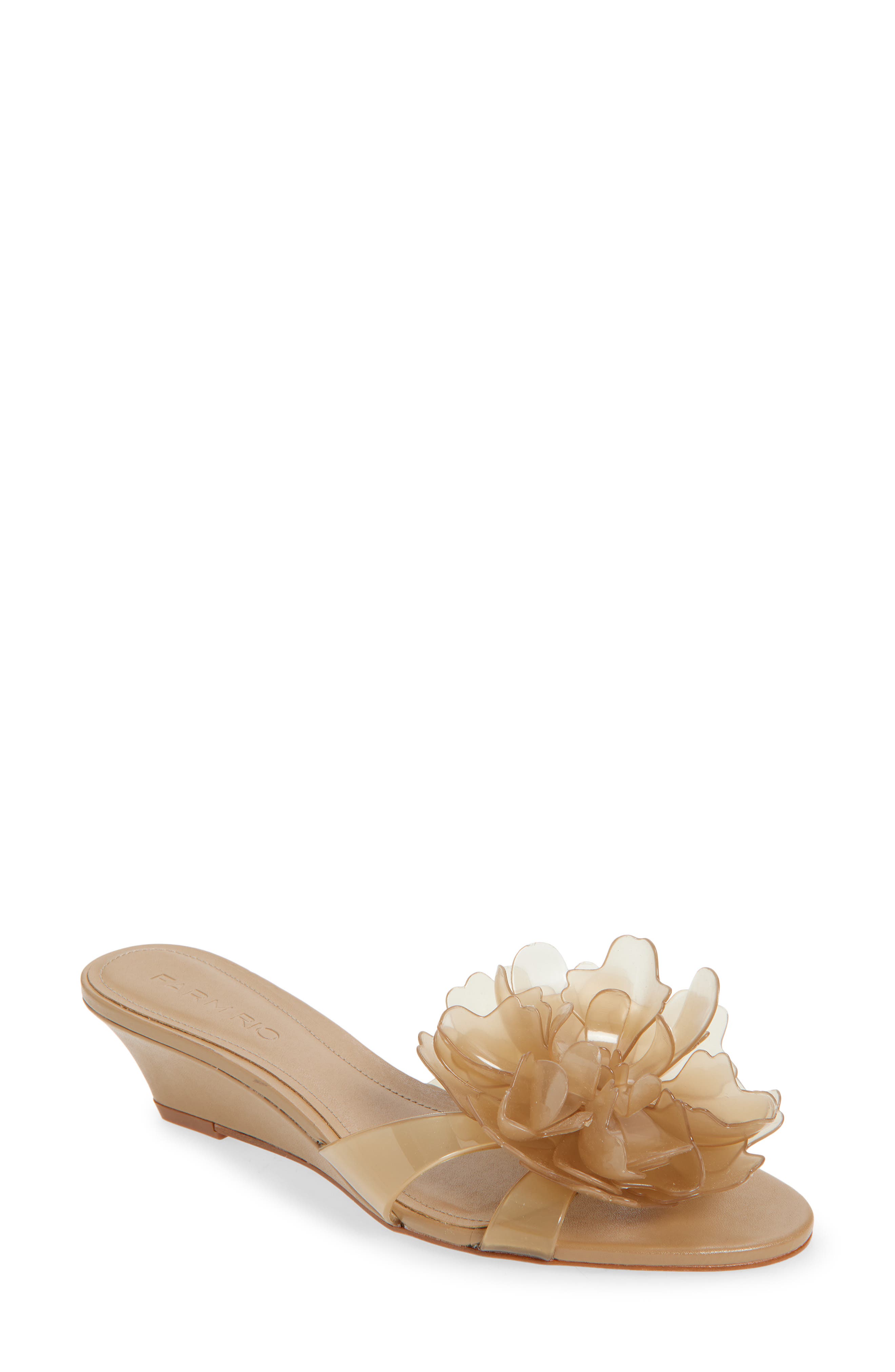 FARM Rio Flower Jelly Wedge Slide Sandal, Main, color, Toffee