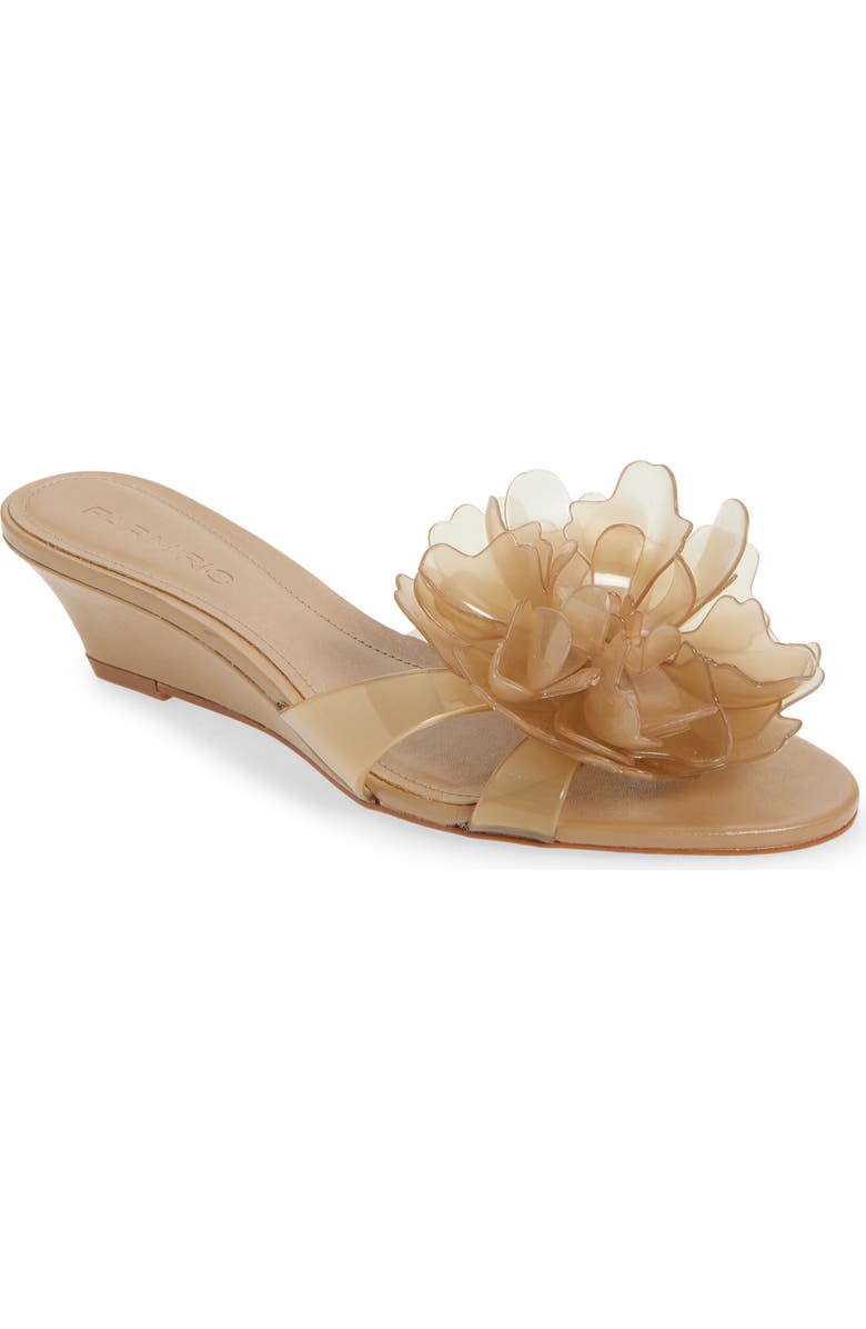 FARM Rio Flower Jelly Wedge Slide Sandal, Main, color, Toffee