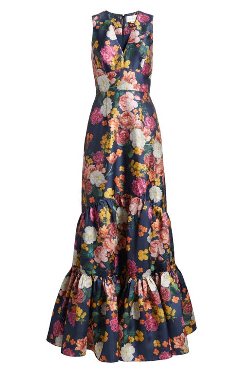 Sachin & Babi Rori Gown In Midniight Magic Blooms