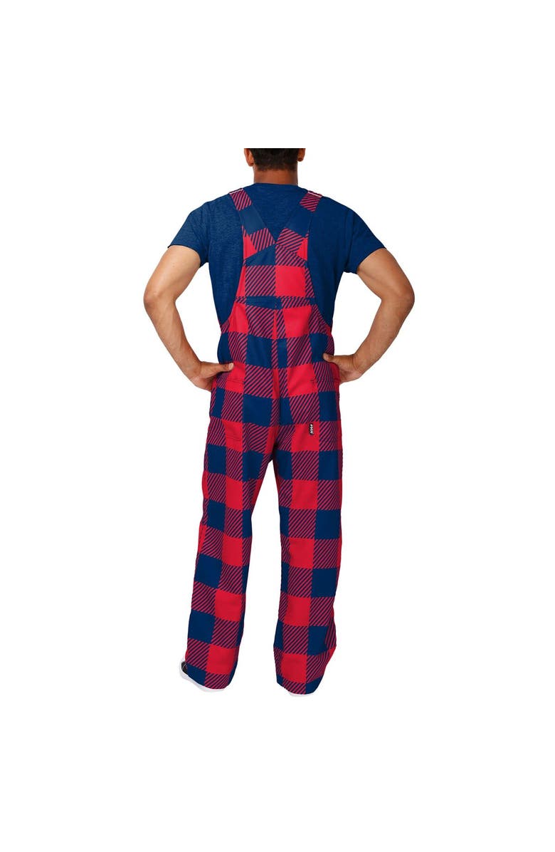FOCO Men's FOCO Navy New England Patriots Big Logo Plaid Overalls, Alternate, color,