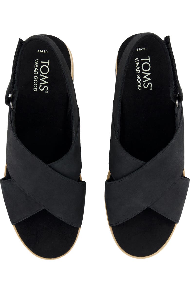 TOMS Diana Crossover Platform Wedge Sandal, Alternate, color,