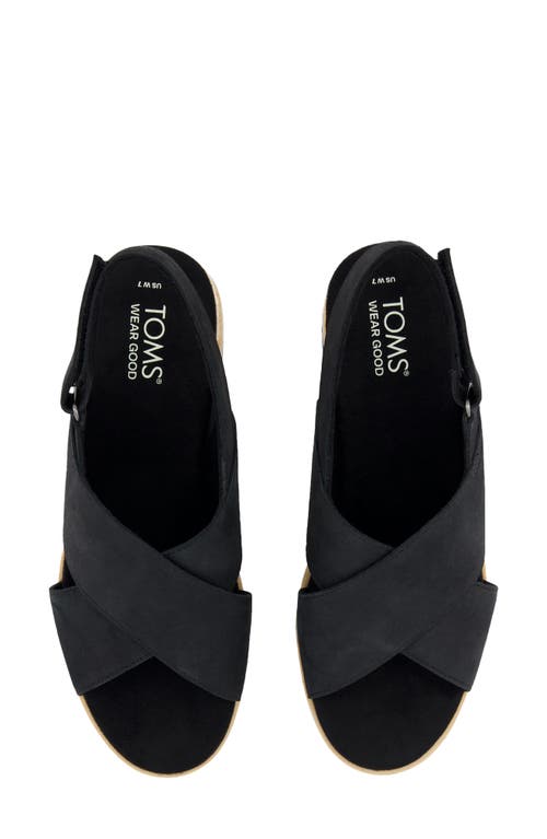 TOMS TOMS DIANA CROSSOVER PLATFORM WEDGE SANDAL 