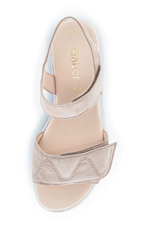 Gabor Strappy Wedge Sandal In Desert