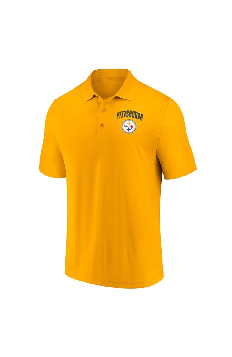 FANATICS Men's Fanatics Gold Pittsburgh Steelers Push Back Polo, Alternate, color, Gold