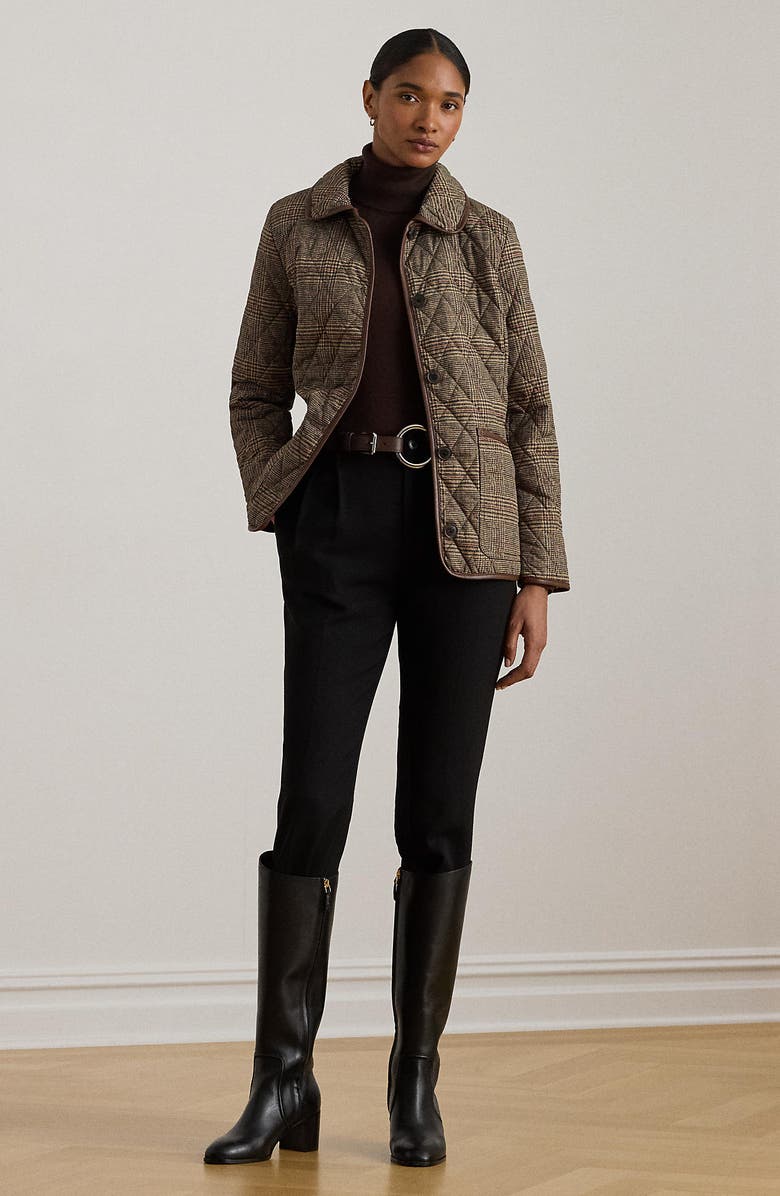 Lauren Ralph Lauren Quilted Jacket, Alternate, color, Heritage Plaid