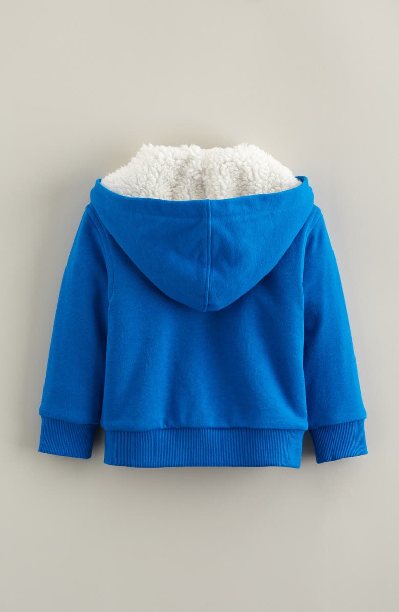Tucker + Tate Faux Fur Lined Hooded Jacket, Alternate, color, Blue Bear Head Embroidery
