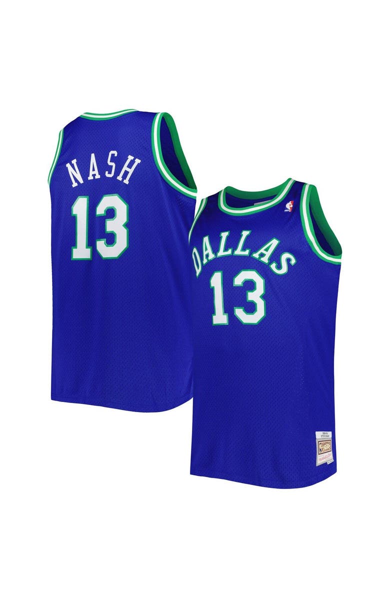 Mitchell & Ness Men's Mitchell & Ness Steve Nash Blue Dallas Mavericks Big & Tall Hardwood Classics 1998/99 Swingman Jersey, Main, color, Blue