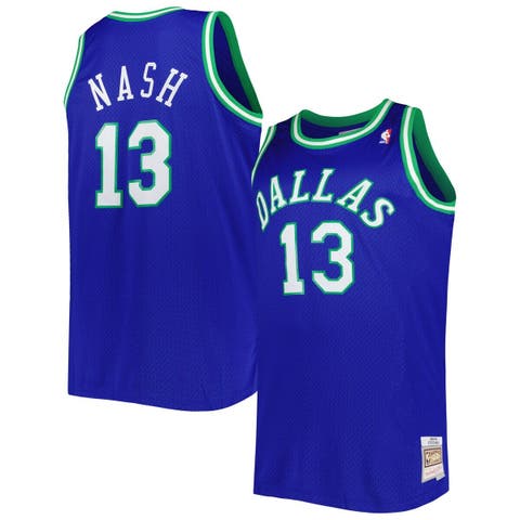 Men's Mitchell & Ness Steve Nash Blue Dallas Mavericks Big & Tall Hardwood Classics 1998/99 Swingman Jersey