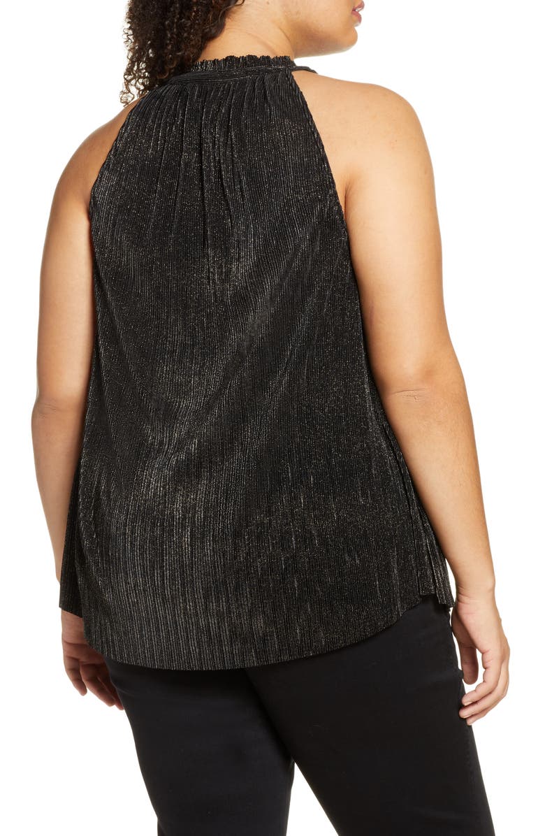RACHEL Rachel Roy Andy Metallic Halter Tank Top, Alternate, color,