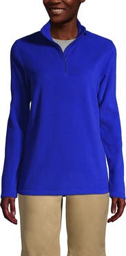 Lands' End School Uniform Young  Lightweight Fleece Quarter Zip Pullover