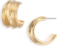 Cara Textured Hoop Earrings