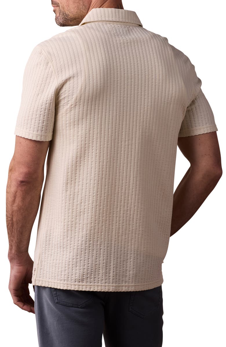 The Normal Brand Getaway Short Sleeve Knit Button-Up Shirt, Alternate, color, Stone