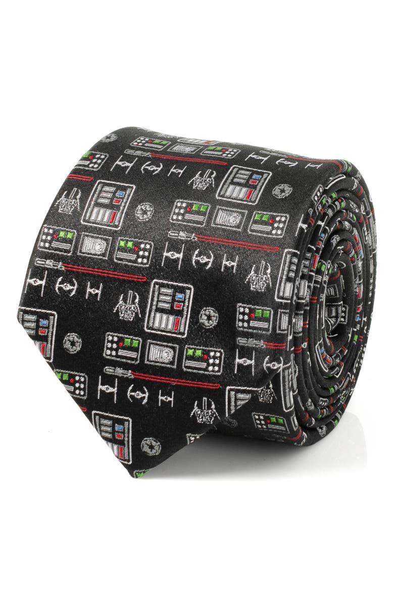 Cufflinks, Inc. Star Wars<sup>™</sup> Darth Vader Chest Plate Silk Tie, Alternate, color, Black