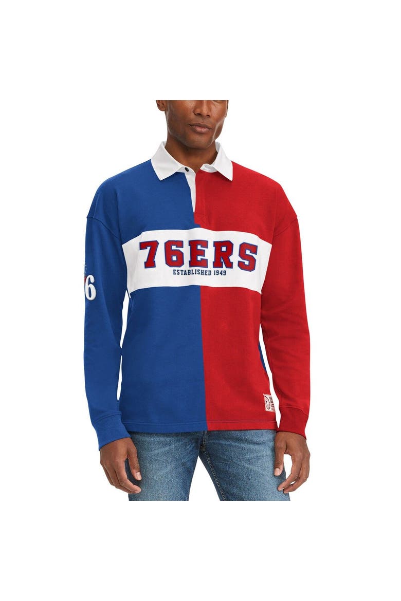 Men's Tommy Jeans Royal/Red Philadelphia 76ers Ronnie Rugby Long Sleeve T-Shirt, Main, color, Royal