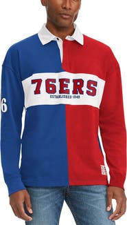 TOMMY JEANS Men's Tommy Jeans Royal/Red Philadelphia 76ers Ronnie Rugby Long Sleeve T-Shirt