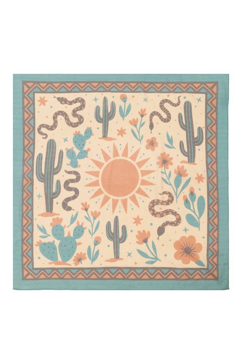Sun Desert Square Scarf, Main, color, MULTI