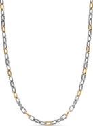 David Yurman Men's DY Madison® Sterling Silver & 18K Yellow Gold Chain Necklace, 6mm