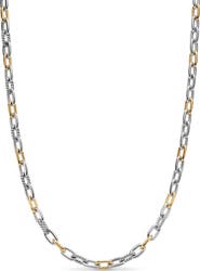 David Yurman Men's DY Madison® Sterling Silver & 18K Yellow Gold Chain Necklace, 6mm