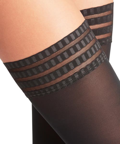 Falke Pure Matt 50 Denier Semi Opaque Thigh Highs In Black