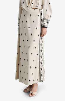Embroidered A-Line Skirt