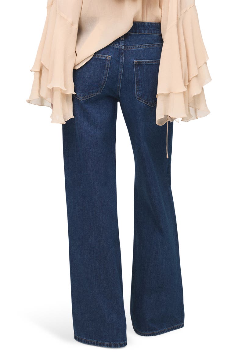 Low Rise Wide Leg Jeans, Alternate, color, DARK BLUE