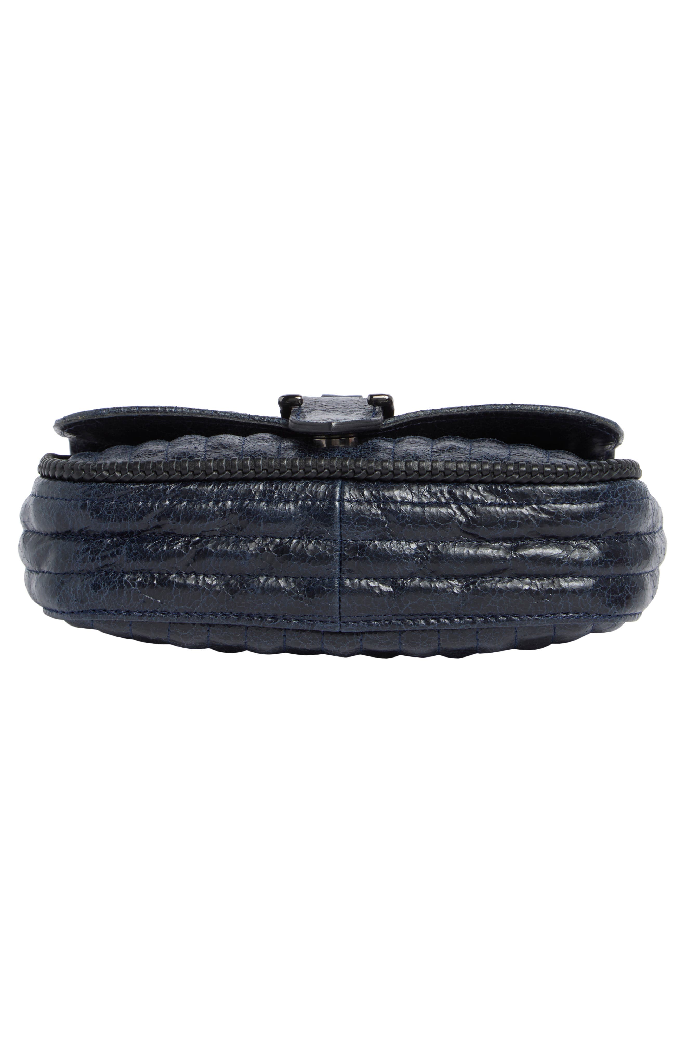 Longchamp Amazone Matelasse Leather Crossbody Bag, Alternate, color, Navy