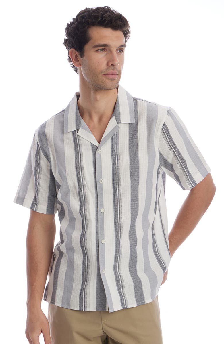 PX Textured Camp Shirt, Alternate, color, Navy