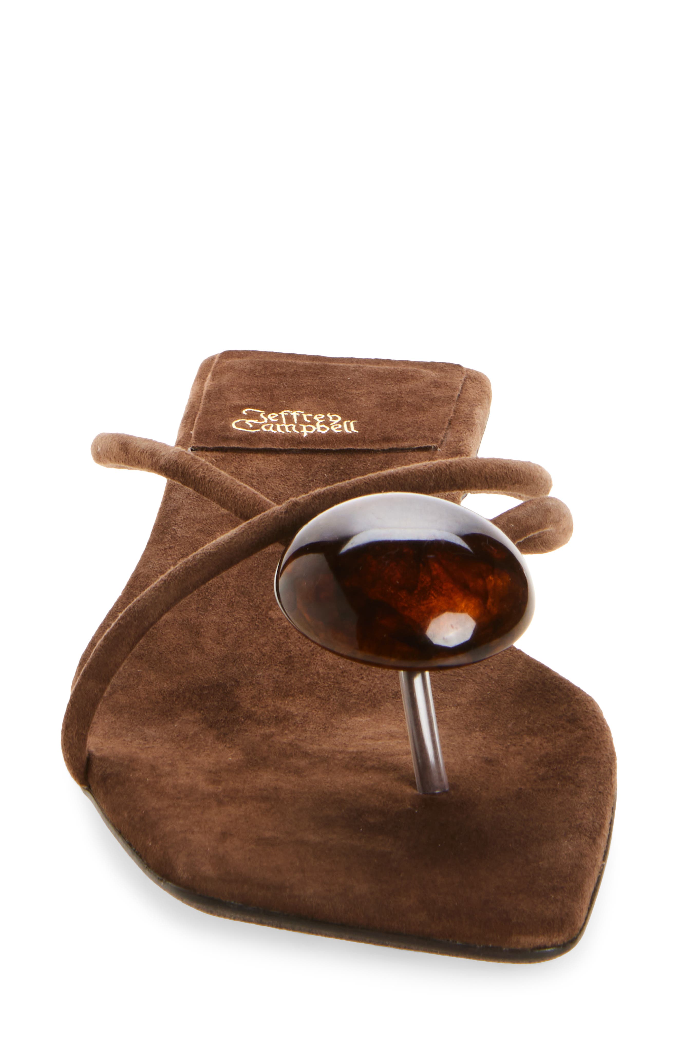 Jeffrey Campbell Cosmos Flip Flop, Alternate, color, Brown Suede Combo