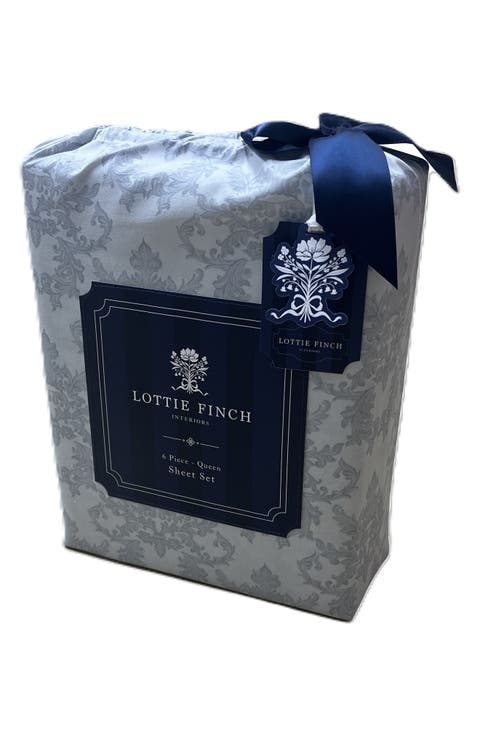 Lottie Finch Damask Microfiber Sheet Set