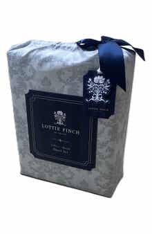 ARTISAN 34 Lottie Finch Damask Microfiber Sheet Set