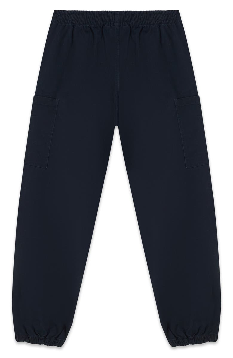 Scotch & Soda Kids' Cotton Stretch Twill Joggers, Alternate, color, Black/ Blue