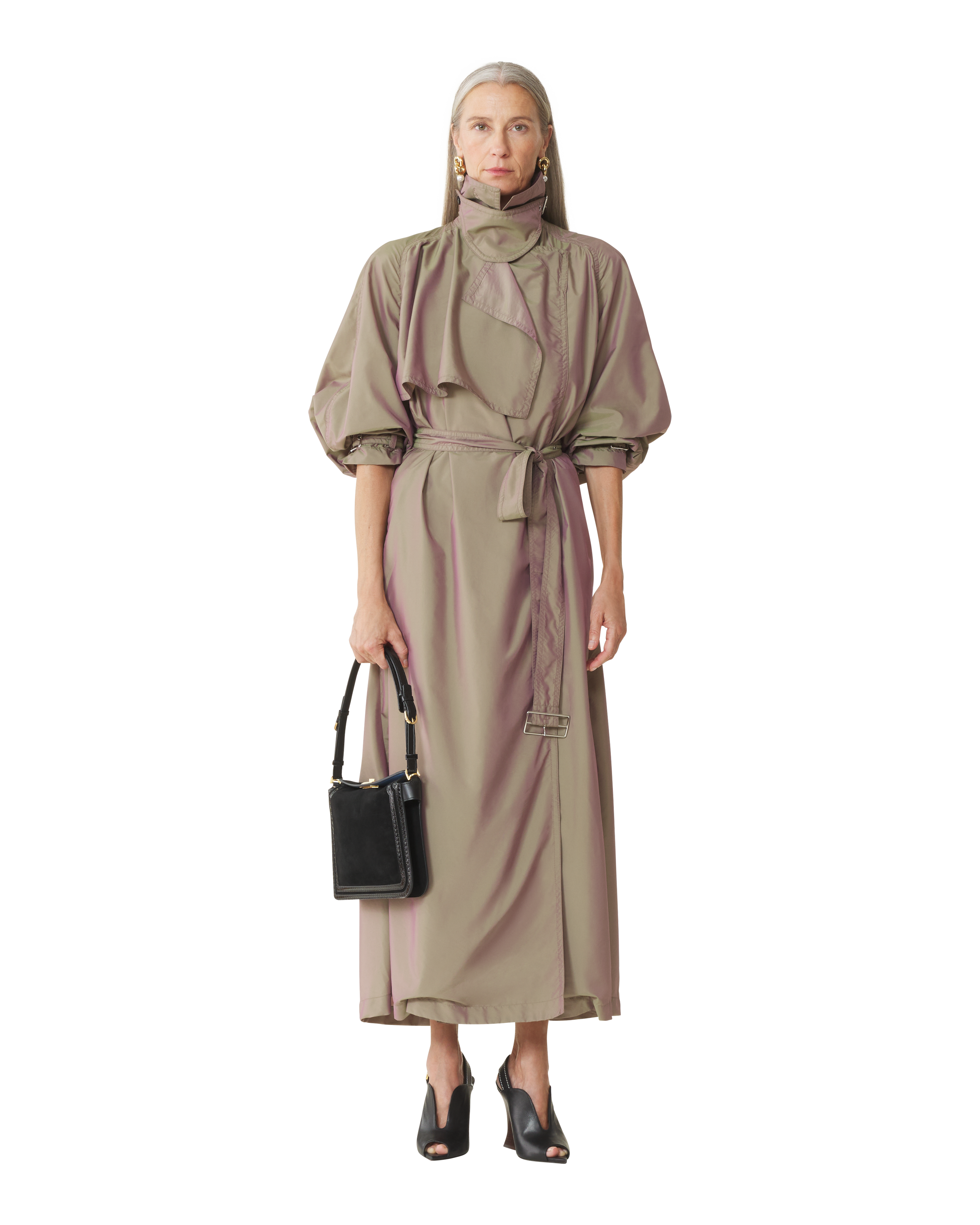 Lanvin Compagnon Small Asymmetrical Bag In Python Finishing, Alternate, color, Black/Black