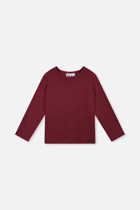 Soft Brushed Rib Crew Neck Top