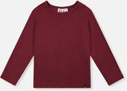 Deux par Deux Soft Brushed Rib Crew Neck Top