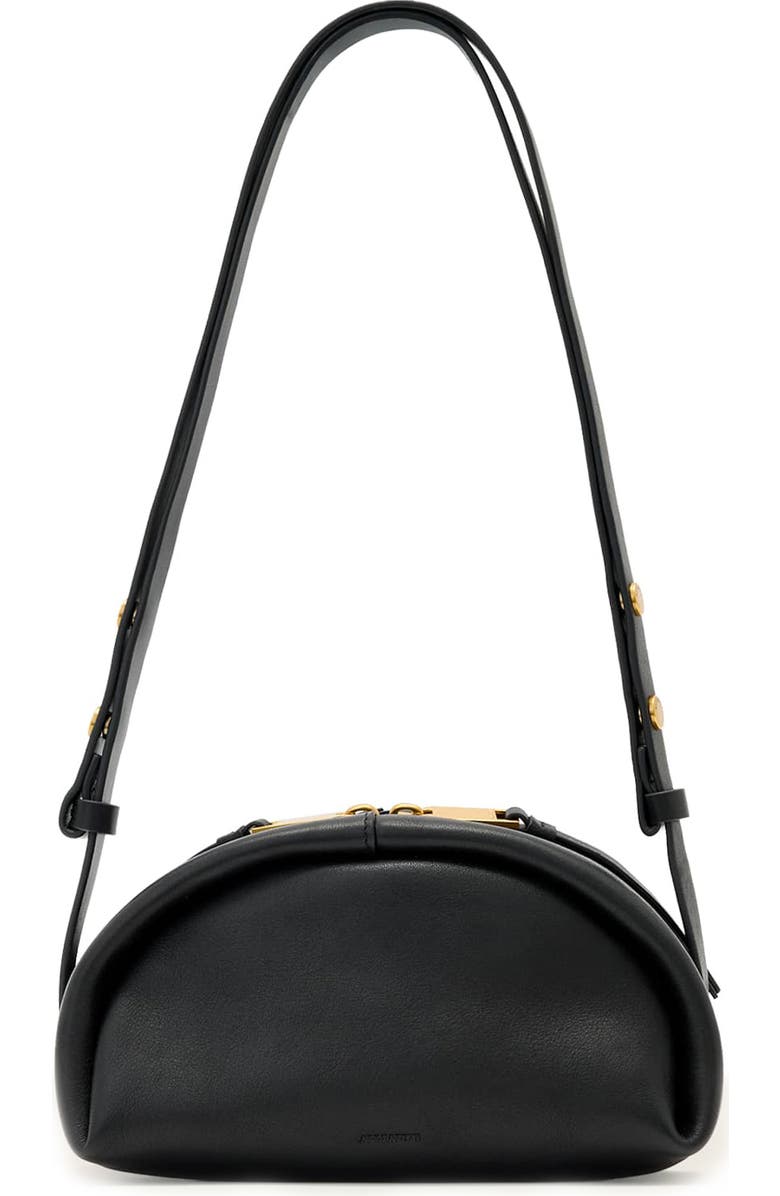 AllSaints Rosalie Arc Crossbody Bag, Main, color, Black