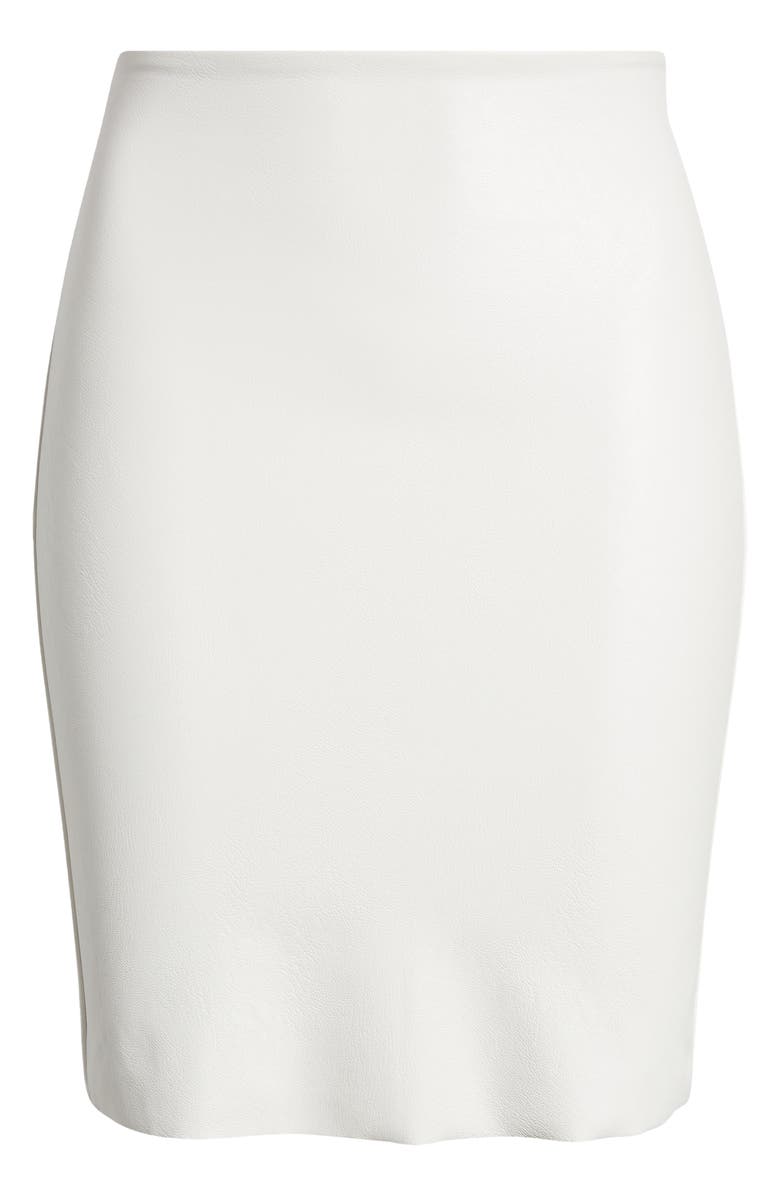 Commando Faux Leather Miniskirt, Alternate, color, White