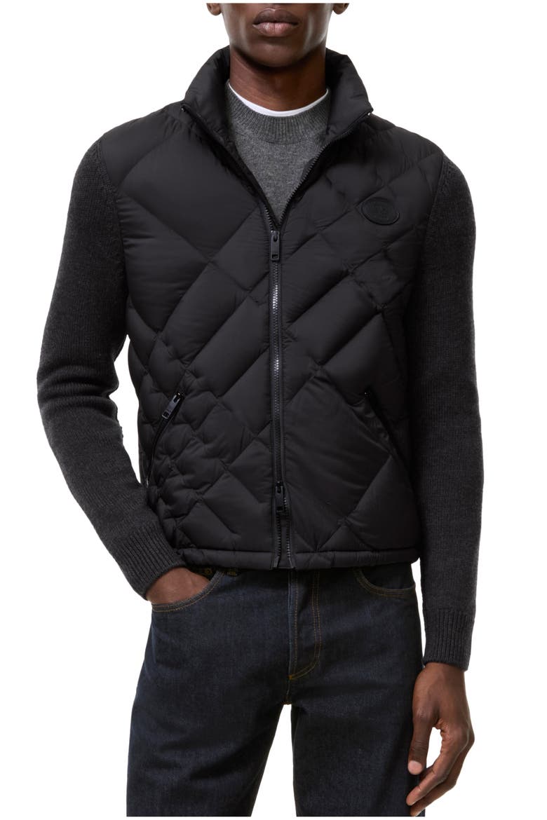 Nylon Dunsbury Puffer Jacket, Main, color, Black