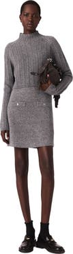 maje 2-in-1 knit mini dress