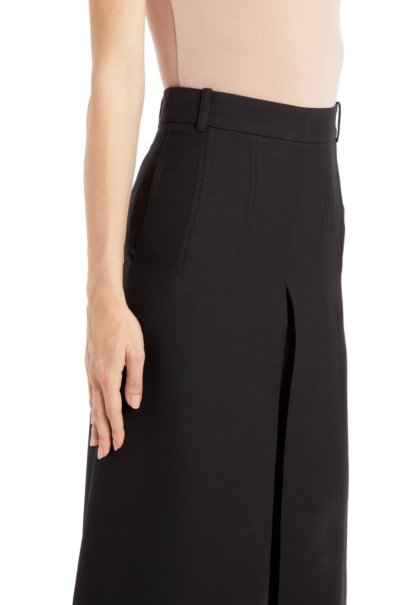 Valentino Pleated Wide Leg Wool & Silk Crepe Couture Pants, Alternate, color, 