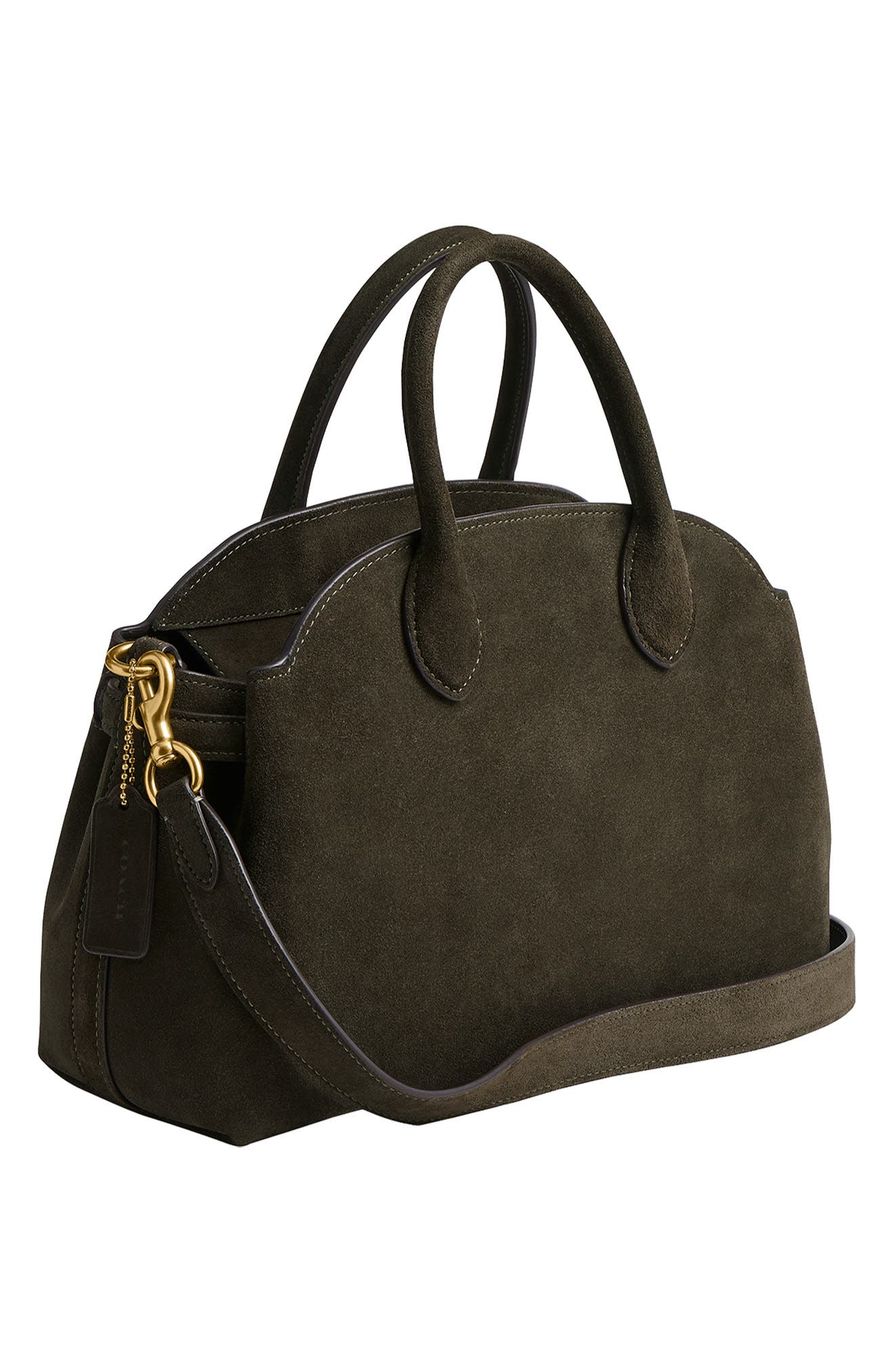 COACH Empire 28 Suede Carryall Bag, Alternate, color, 