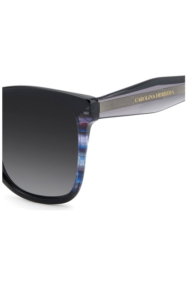 56mm Gradient Butterfly Sunglasses, Alternate, color, BLACK/ DARK GREY