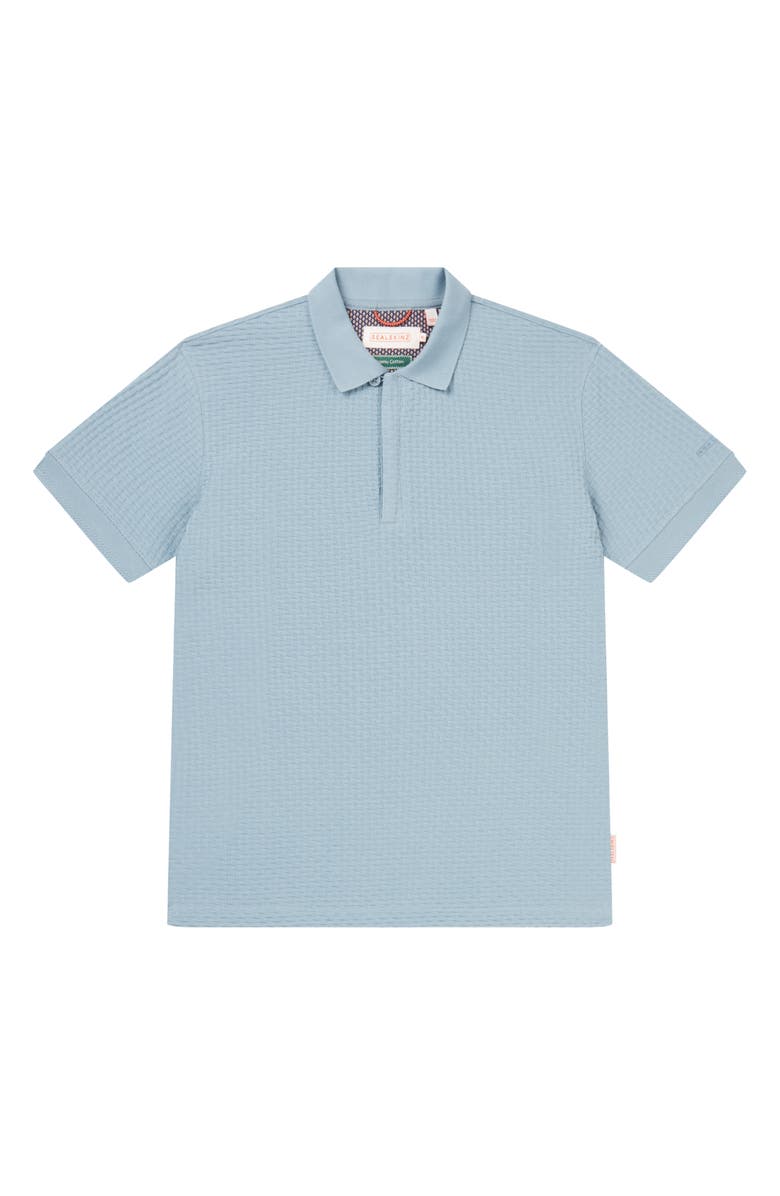 Sealskinz Barmer Textured Organic Cotton Polo, Main, color, Blue