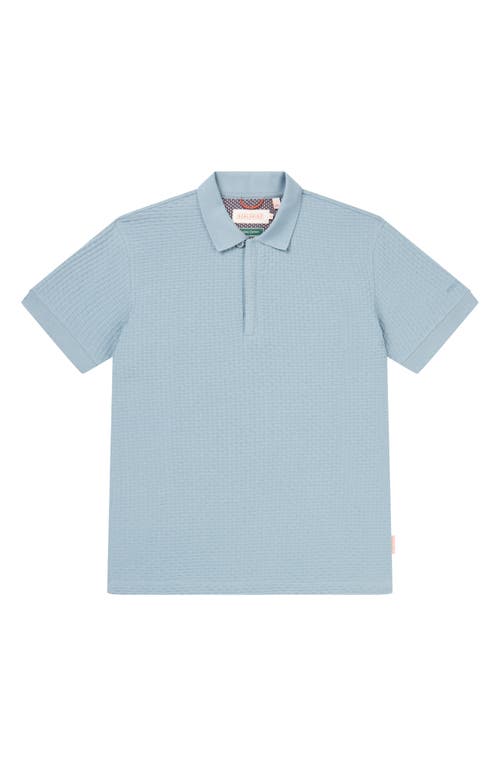 Sealskinz Barmer Textured Organic Cotton Polo In Blue