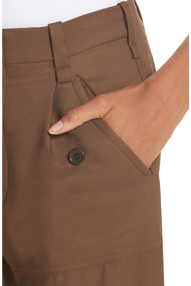 Fluid Crop Cargo Pants, Alternate, color, CHARCOAL BROWN